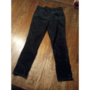 Size 10/30 Made and Loved Loft Black Velour Velvet Pants Trousers Slacks